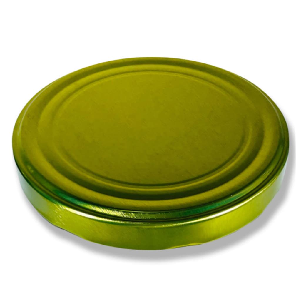Kit de Tampas Metálicas 113 mm p/ Vidro Conserva Grande Palmito picles Pepino - Cx c/ 5 ou 15 un