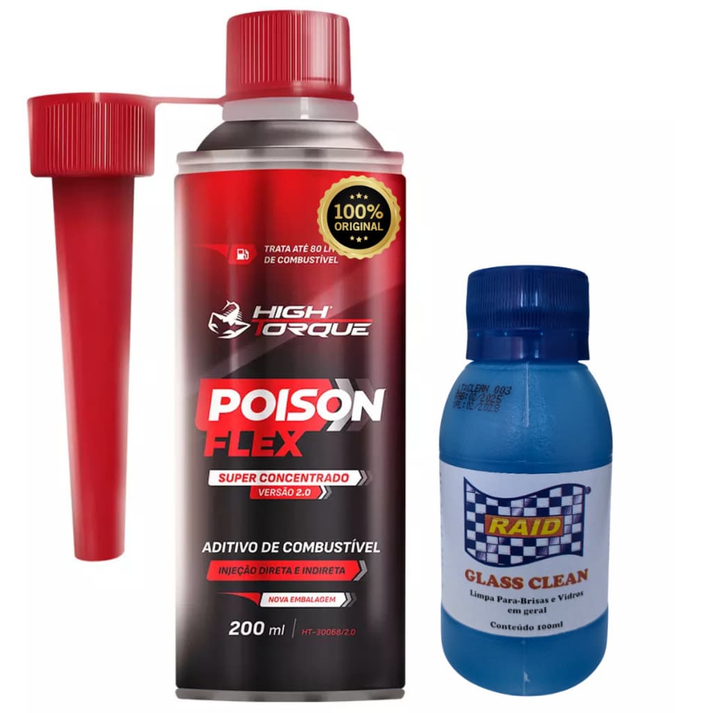 Aditivo De Combustível Poison High Torque C/ Brinde Clean Glass