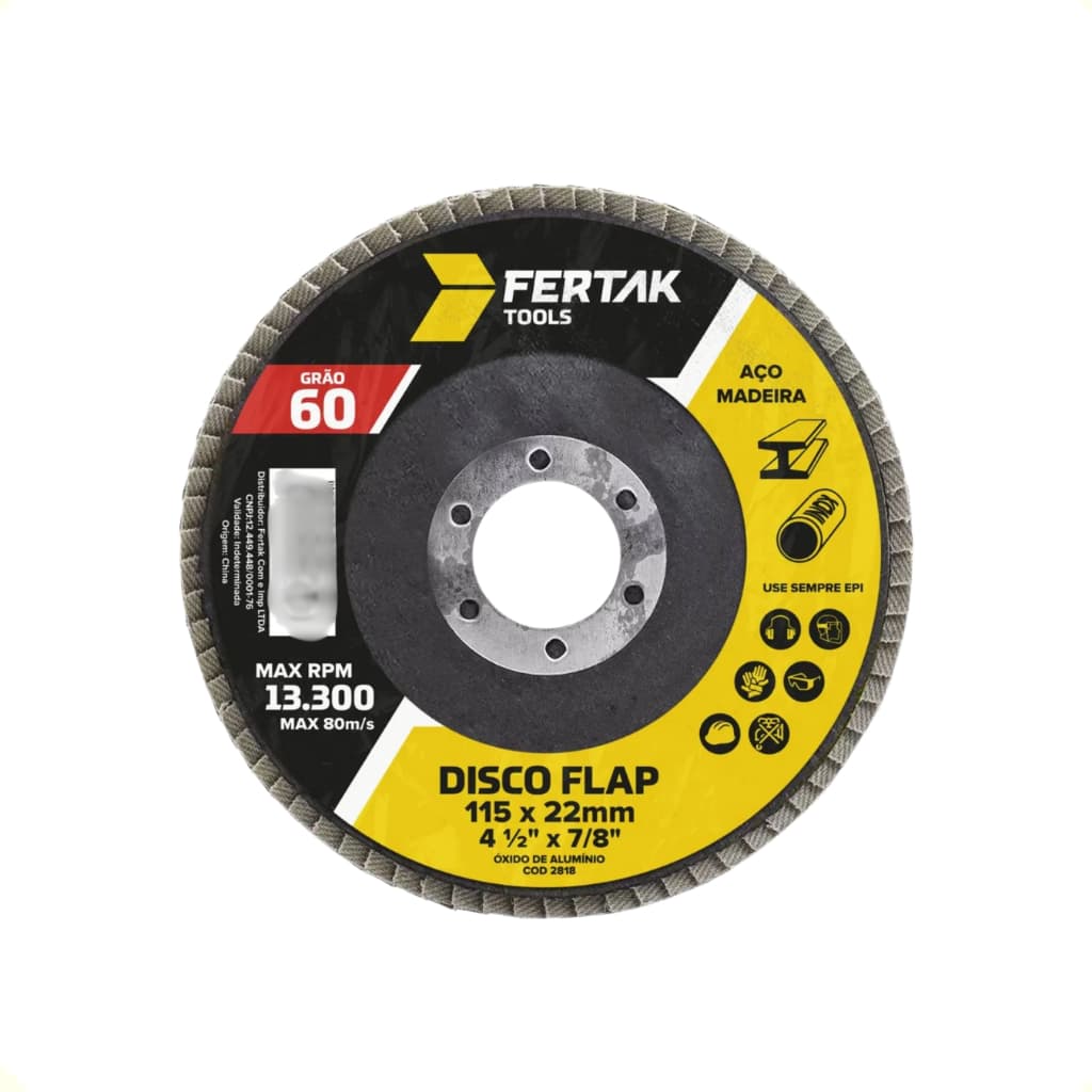 Disco Flap 4-1/2 - 115mm - Gr60 Fertak Tools
