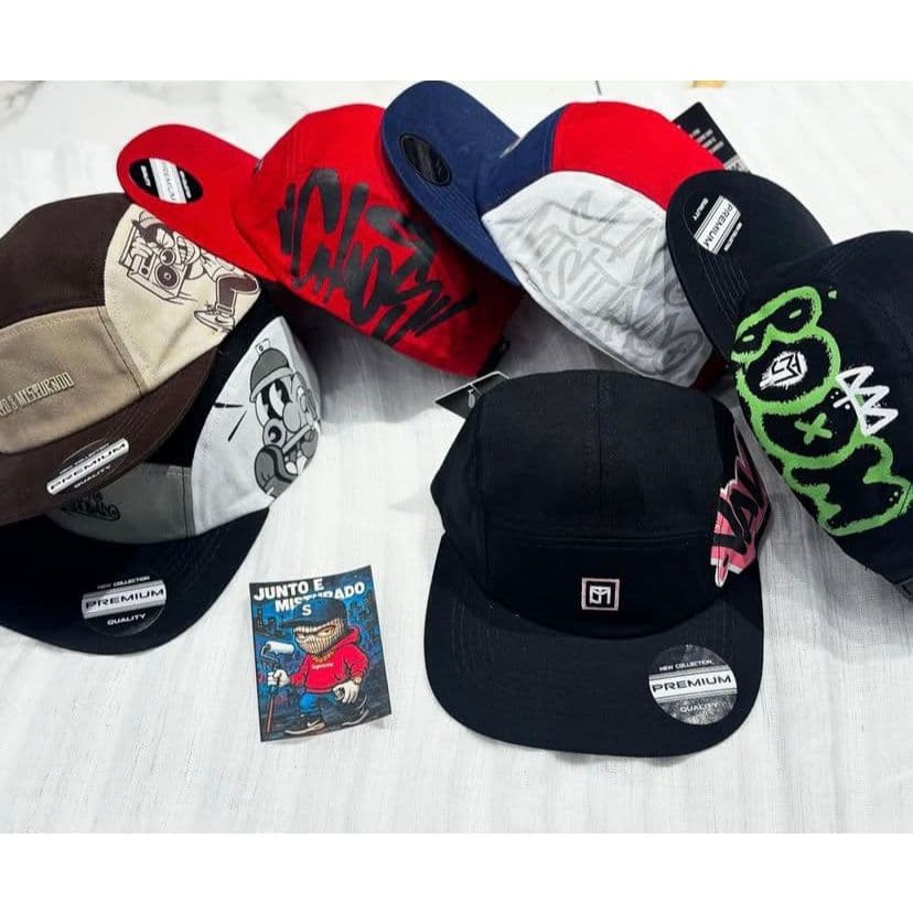 BONÉ 5 PANEL FIVE PANEL ORIGINAL JUNTO E MISTURADO - REGULAGEM STRAPBACK