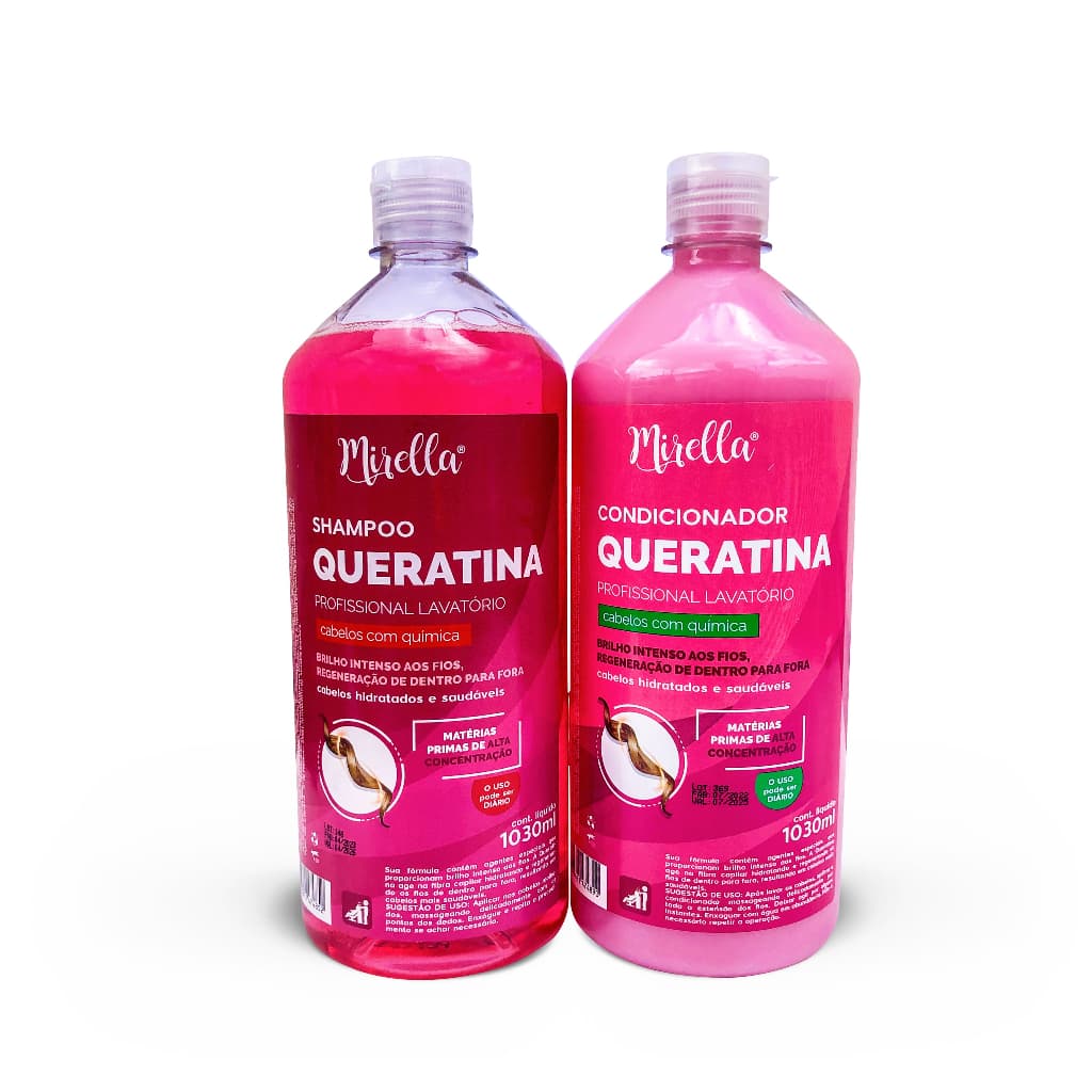 Shampoo + Condicionador Queratina 1030ml Mirella Laborene