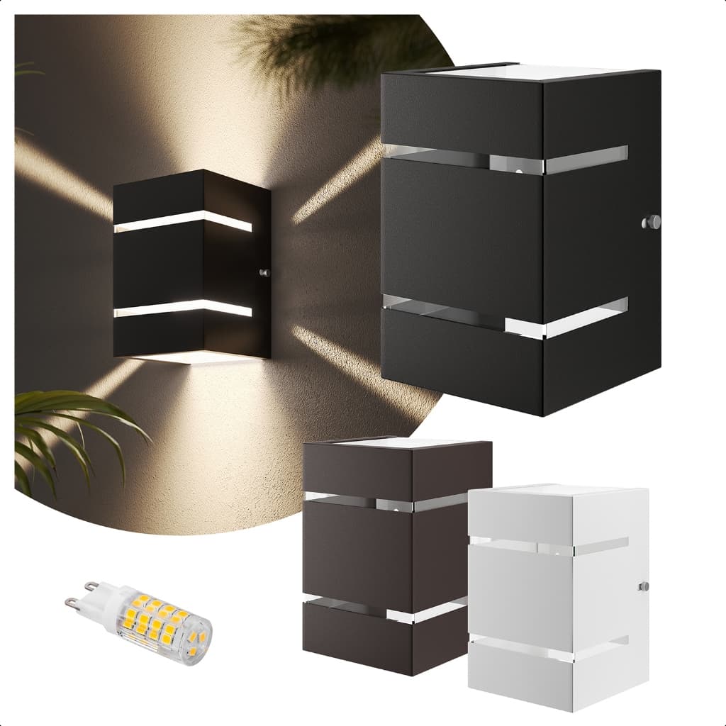 Kit 17 Arandelas Catarina 10cm + Lâmpada  G9 5w  em Alumínio Parede Externa Interna - T&T Iluminação