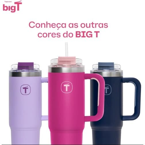 Copo Tupperware Térmico Big T Tumblers 1,1L ou 630ml - Original Tupperware