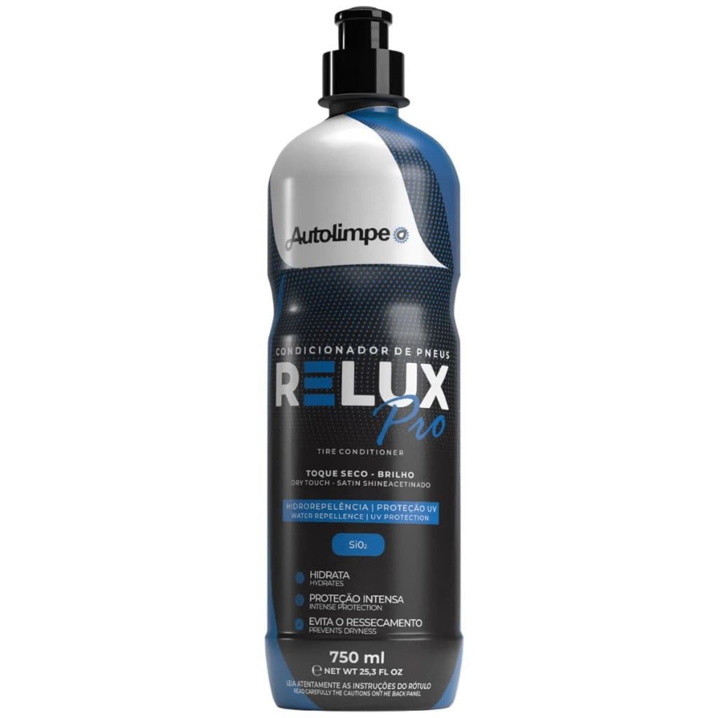Selante de Pneus Relux Pro Bilho Molhado Com Sio2 e Proteçao Uv 750ml Autolimpe
