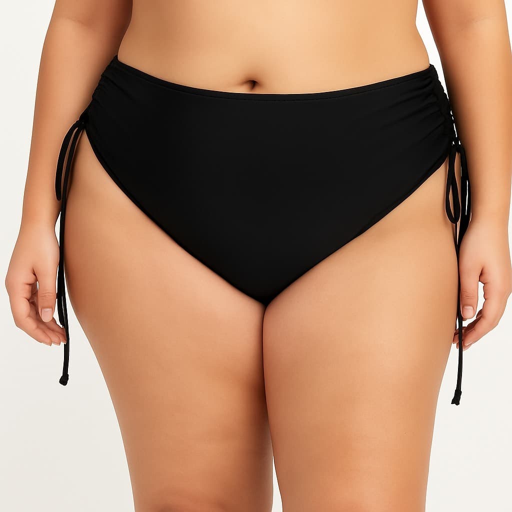 Calcinha De Biquini Avulsa Cintura Alta Lateral Larga C Ajuste Sunquini Plus Size
