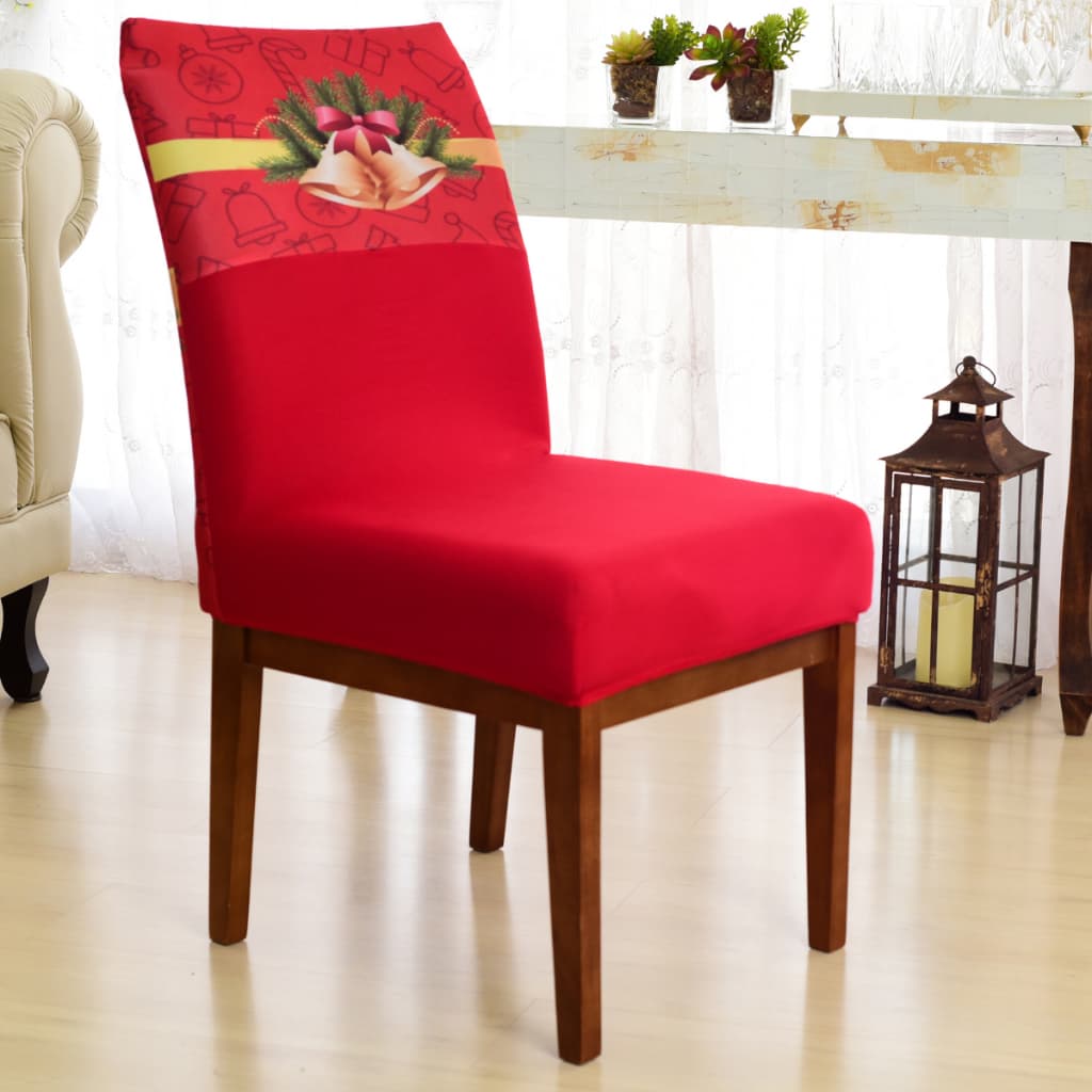 Capa De Cadeira De Jantar Kit 6 Decoração Natal Festa Natalina