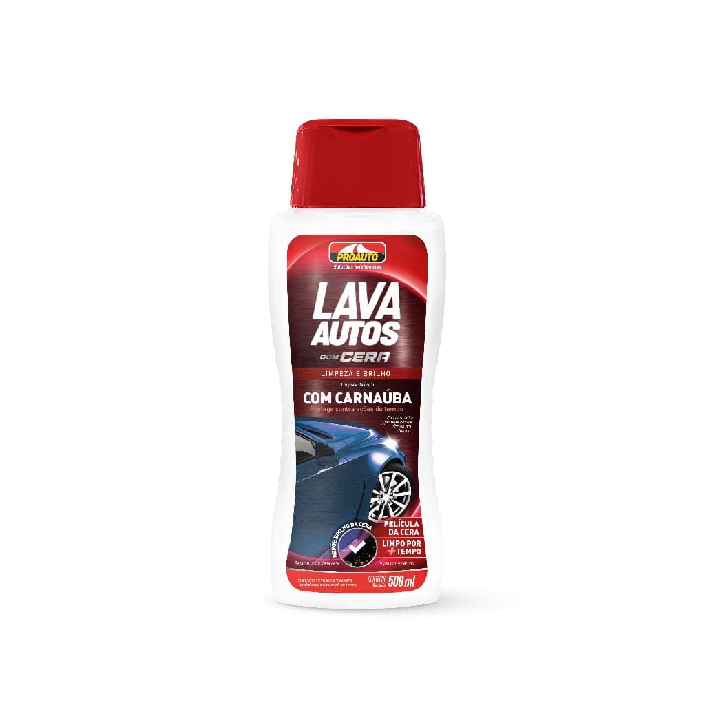Lava Autos Proauto –Automóveis – Para Limpeza – Cera Carnaúba Integrada – 500ml