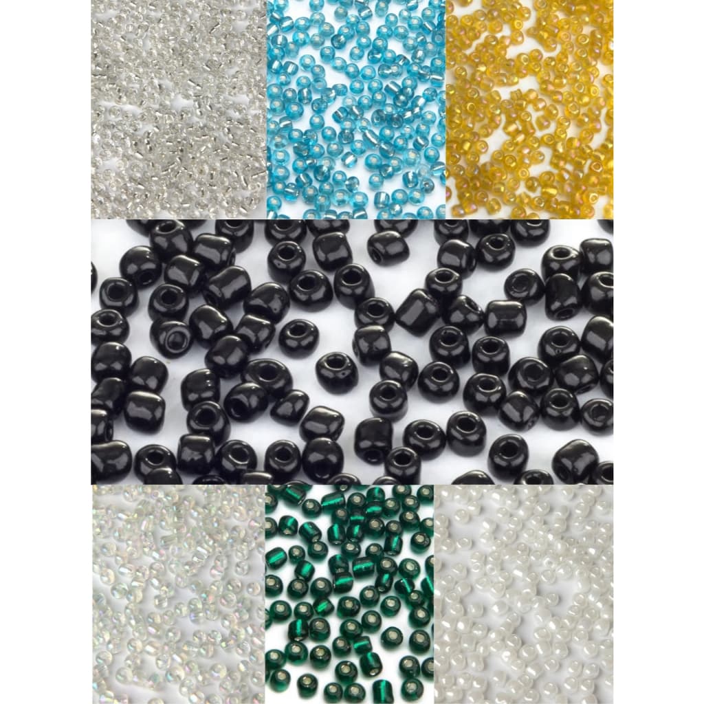 Missangão 6/0 - Pacote 500g - Diversas Cores - Missanga de Vidro Miçangão