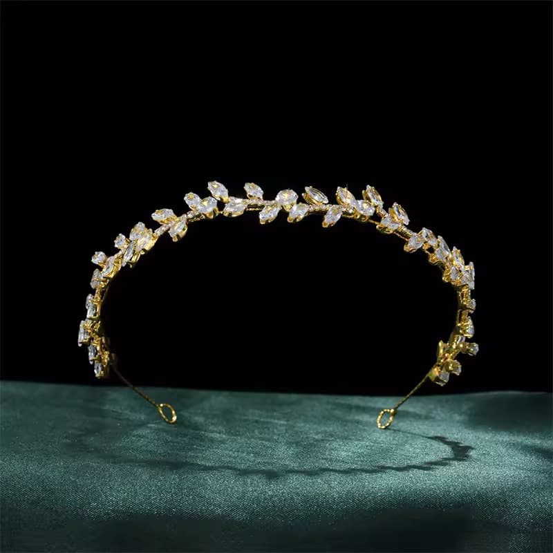 Ornamento penteados tiara casamento cabelo solto decoração enfeite dourado claro areanjo penteado 15 anos debutantes
