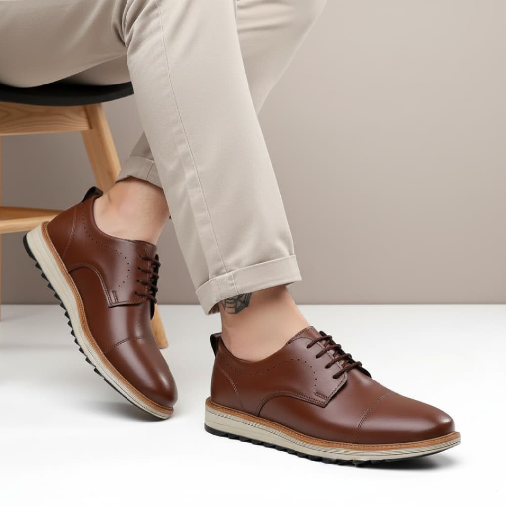 Sapato Social Masculino Oxford Casual Conforto Elegante – Para Trabalho e Ocasiões Especiais