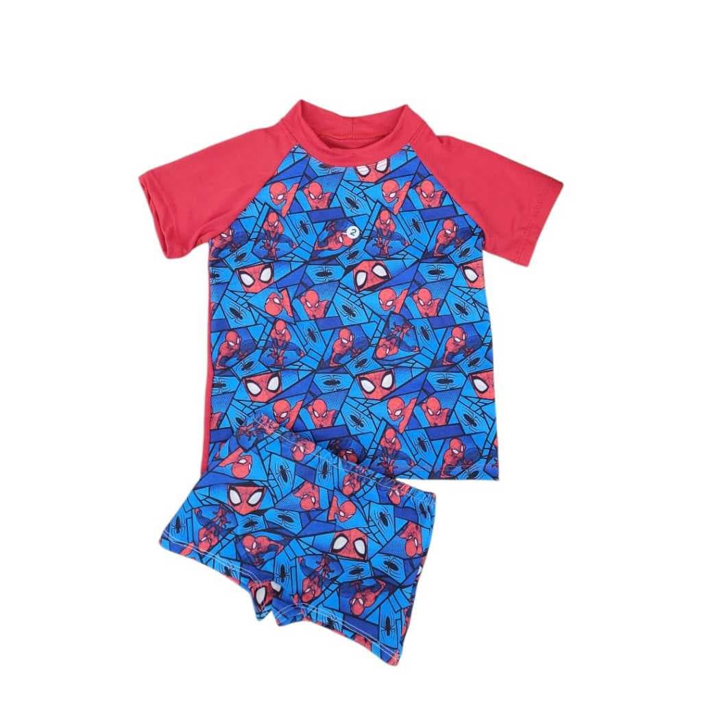 Conjunto Moda Praia Masculino Manga Curta Proteção Uv