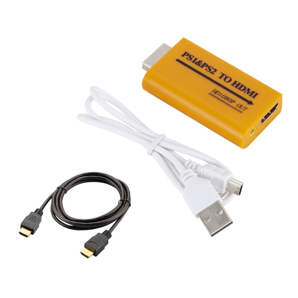 Conversor hdmi Para Jogos de Ps1 serve em Ps2 Ps3 Para Tv Monitor + Cabo Hdmi 1.8m