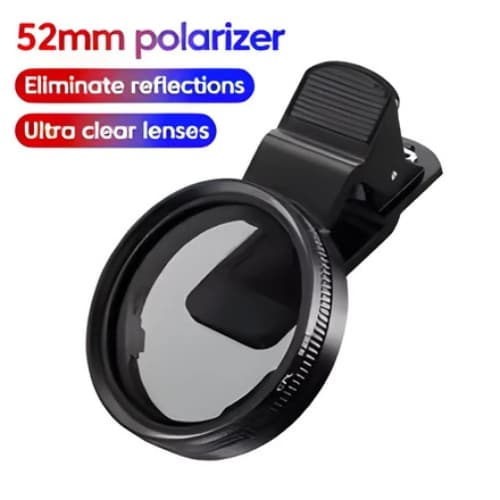 Lente da Câmera 52mm CPL Circular Universal Portátil lente Polarizada Tatuagem pra Celular Universal