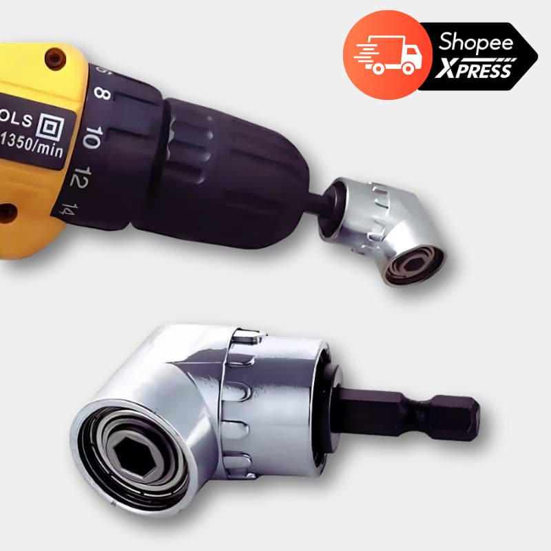 Adaptador para Parafusadeira Profissional Encaixe 1/4 Angular Magnético