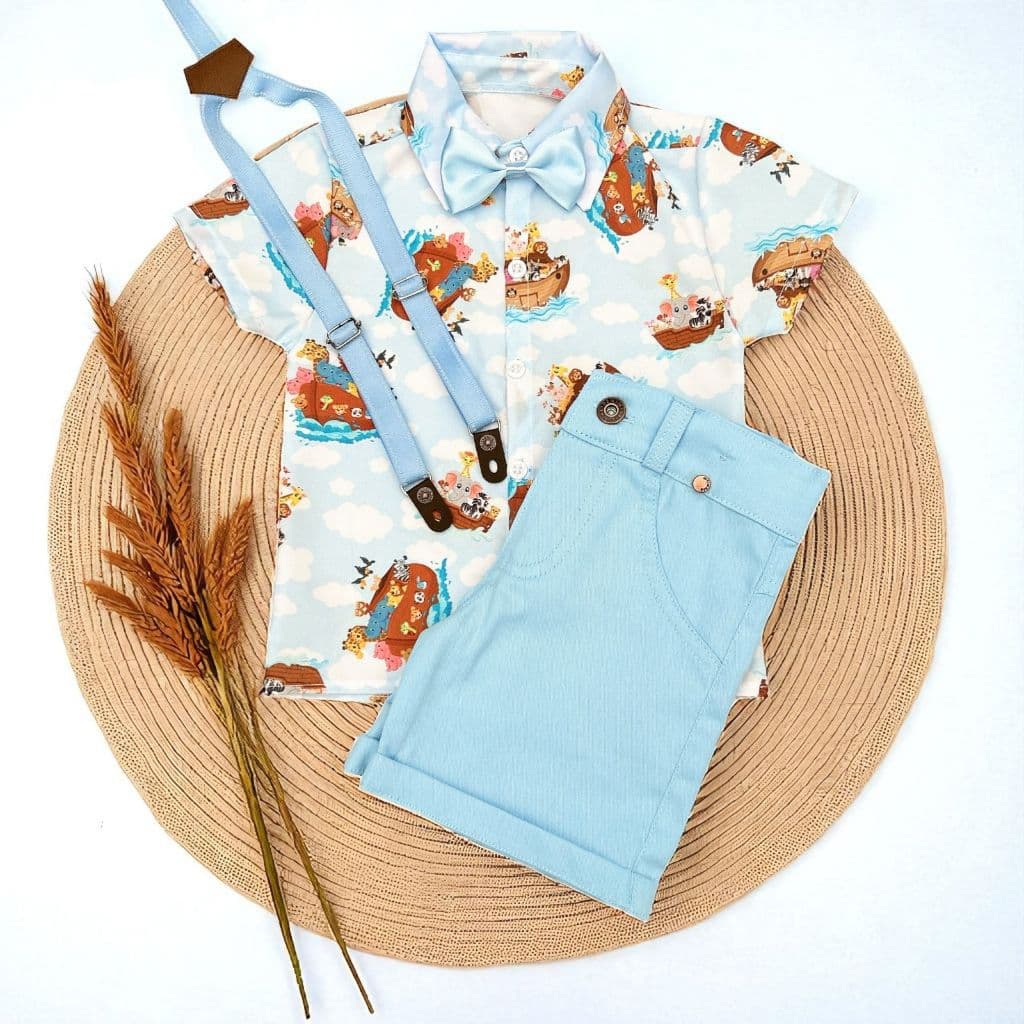 Conjunto Menino Tematico Aniversário Arca de Noé