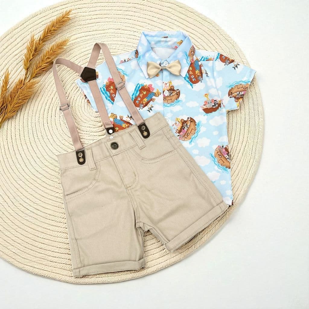 conjunto menino aniversario arca de noe