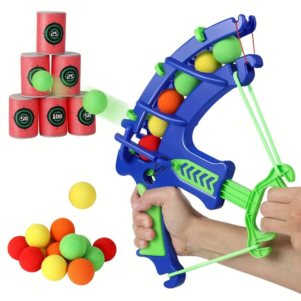 Brinquedo Arco e Flecha Infantil com Bolas de Espuma + Alvo de Tiro | Diversão e Precisão Para Crianças