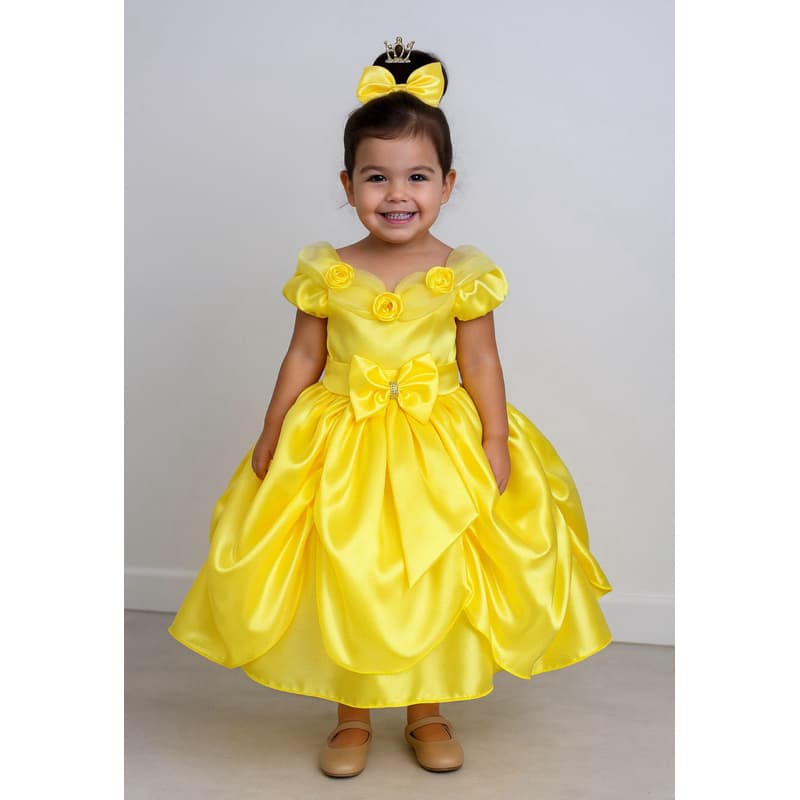 VESTIDO FANTASIA A BELA E A FERA INFANTIL LUXO FANTASIA INFANTIL A BELA E A FERA LUXO TAMANHO 1 ao 16