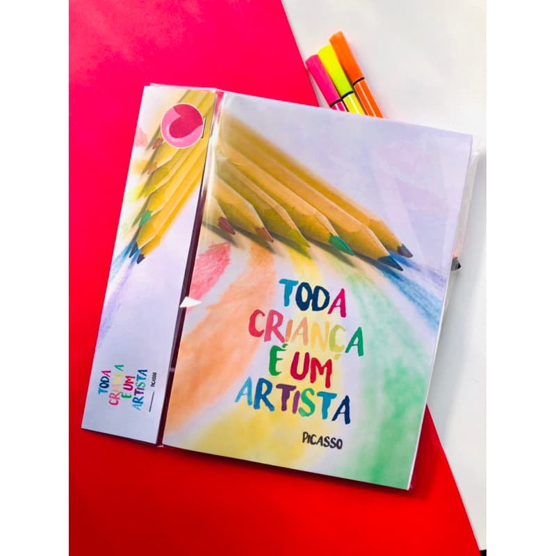 kit livros de colorir + lápis de cor personalizados tema artistas 👩🏻‍🎨 livro de colorir personalizados para lembracinha