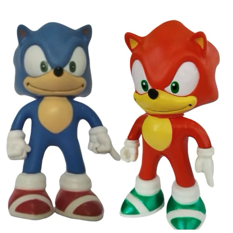 boneco Kit SONIC com 2 bonecos ENVIO IMEDIATO vermelho e azu🤩