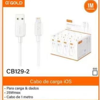 kit 20 10 cabo de carga e dados ios 25 Wmax agold cb-129-2