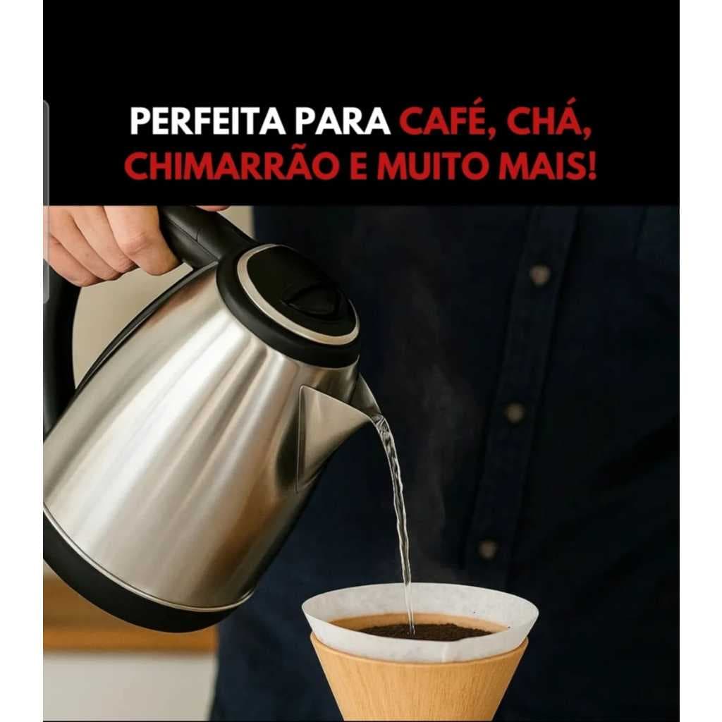 Chaleira Jarra Elétrica bule Aquecimento Rápido automático Startools Inox 1000W 2L Café Chá  água 127V