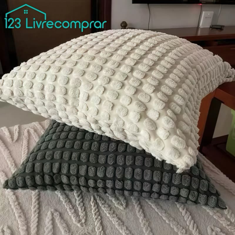 KIT2/6 Capas Almofada Suede Toque Macio Aveludado Luxo 45x45
