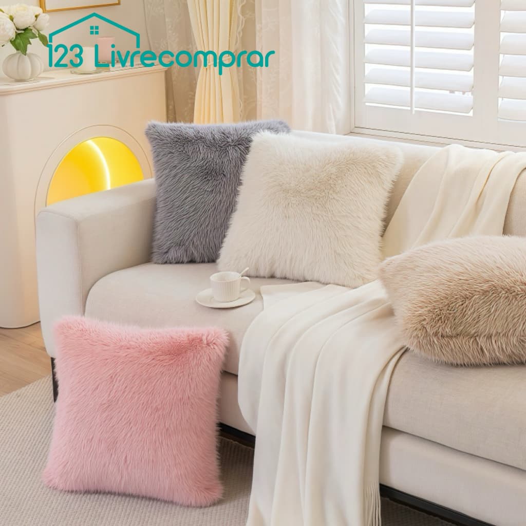 KIT2 Fronha de pelúcia fofa com pelo macio e luxuoso!
