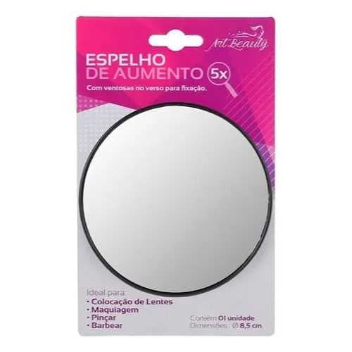 ⚡Espelho Ampliador Redondo de Maquiagem – Aumento 5X com Ventosa