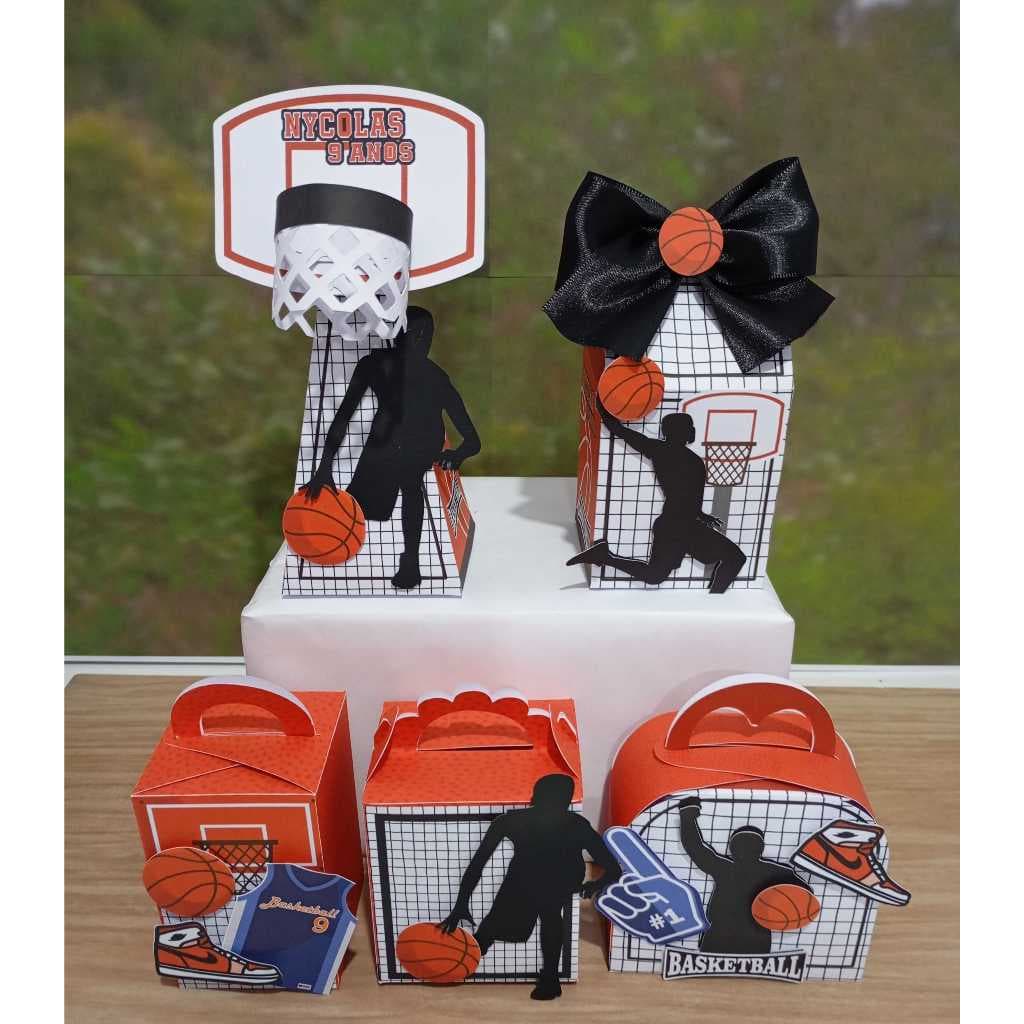 kits personalizados ,tema Basketball basquet ,pegue monte, lembrancinhas festas/ com aplique 3D