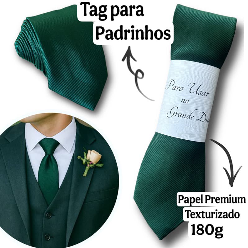 Gravata Verde Esmeralda para Padrinhos Casamento Slim