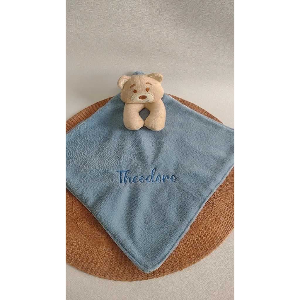 Naninha Personalizada com Nome do Bebê | Naninha Bordada  | Presente Criativo | Várias Estampas | Envio Rápido
