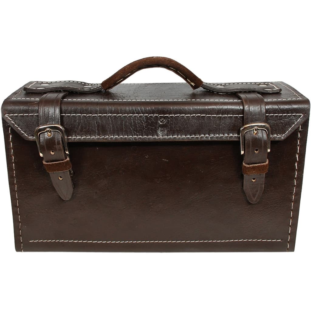 Maleta Bolsa De Couro Legítimo Para Ferramentas N2 34x13x19