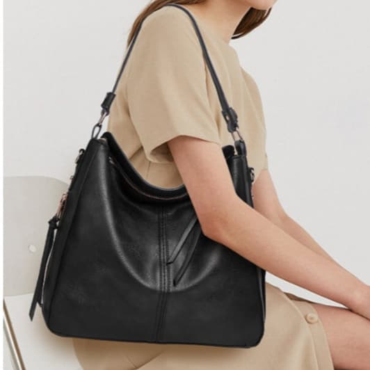 Aislinn Bolsa de ombro feminina, bolsa tote impermeável em couro PU, bolsa de mão com grande capacidade