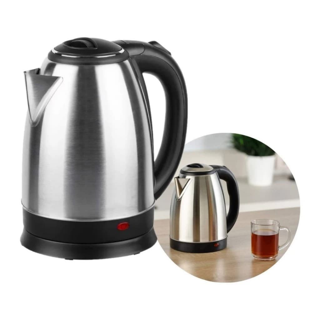 Chaleira Elétrica Bak Inox 1.8L – Fervura Rápida, Desligamento Automático, Base 360º – 110V/220V