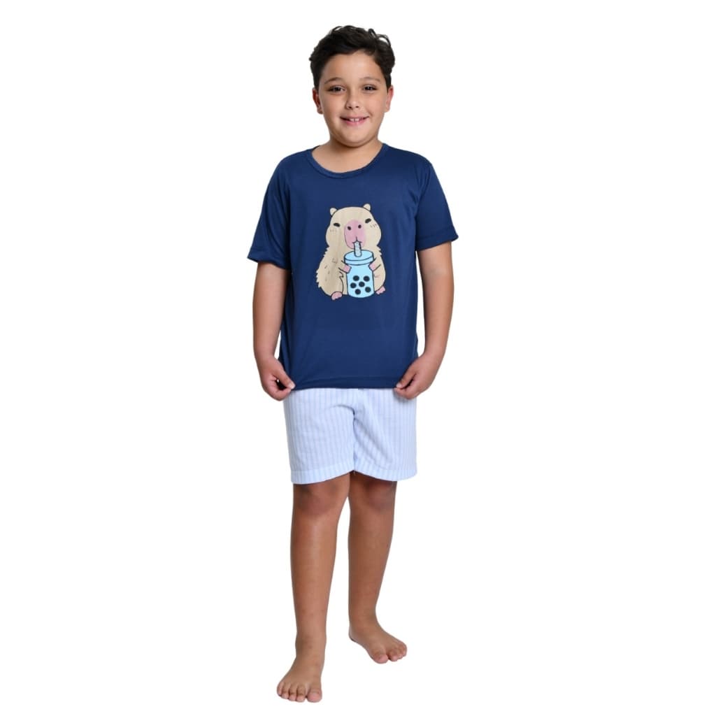 Pijama Personagens Super Hérois Infantil Menino Verão Promoção