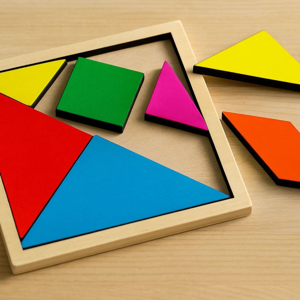 Brinquedo Pedagógico Montessori Quebra-cabeça Tangram