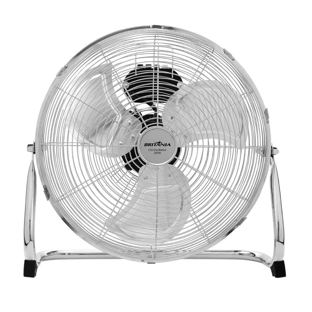 Circulador De Ar Turbo Oscillation 200w Cor Prata 3 Pás