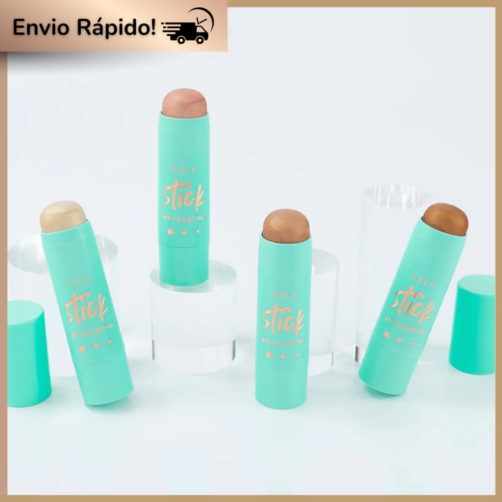 Iluminador Maquiagem em Stick Shine&Glow Vizzela 4 Cores 7g ~100% Original Lançamento Bastão Cremoso