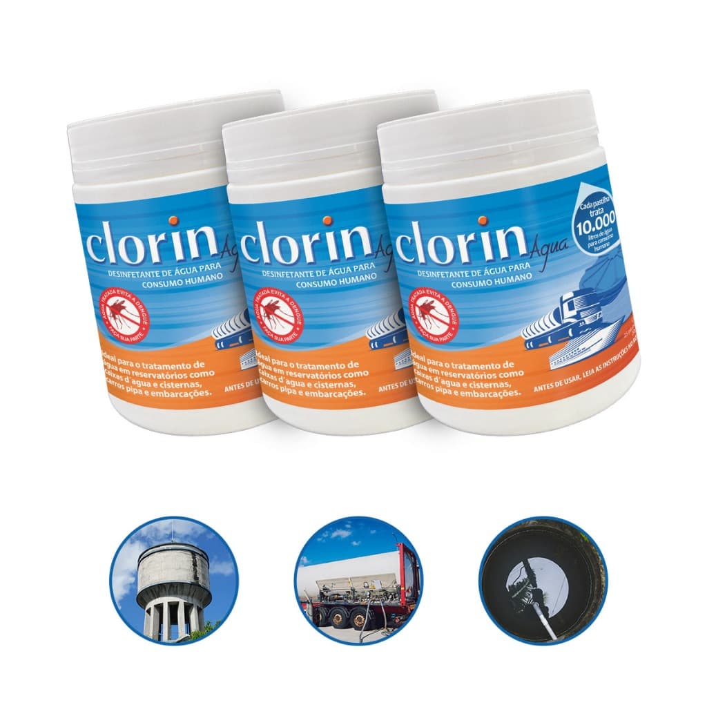 Kits Cloro p/ Desinfetar Grandes Reservatórios - Clorin 10.000