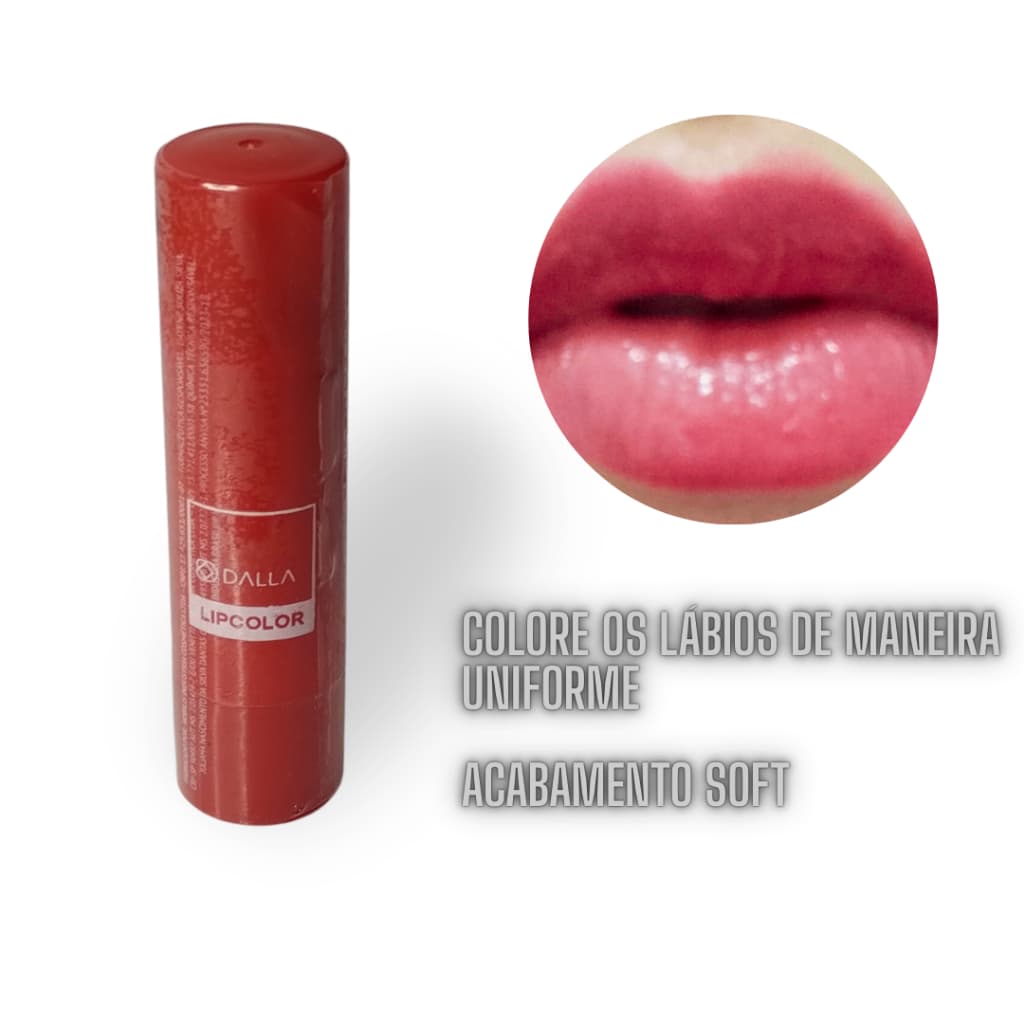 Batom Lip Color Dalla Longa Duração Maquiagem Boca Perfeita Cor Intensa e Definição Perfeita! 💄✨