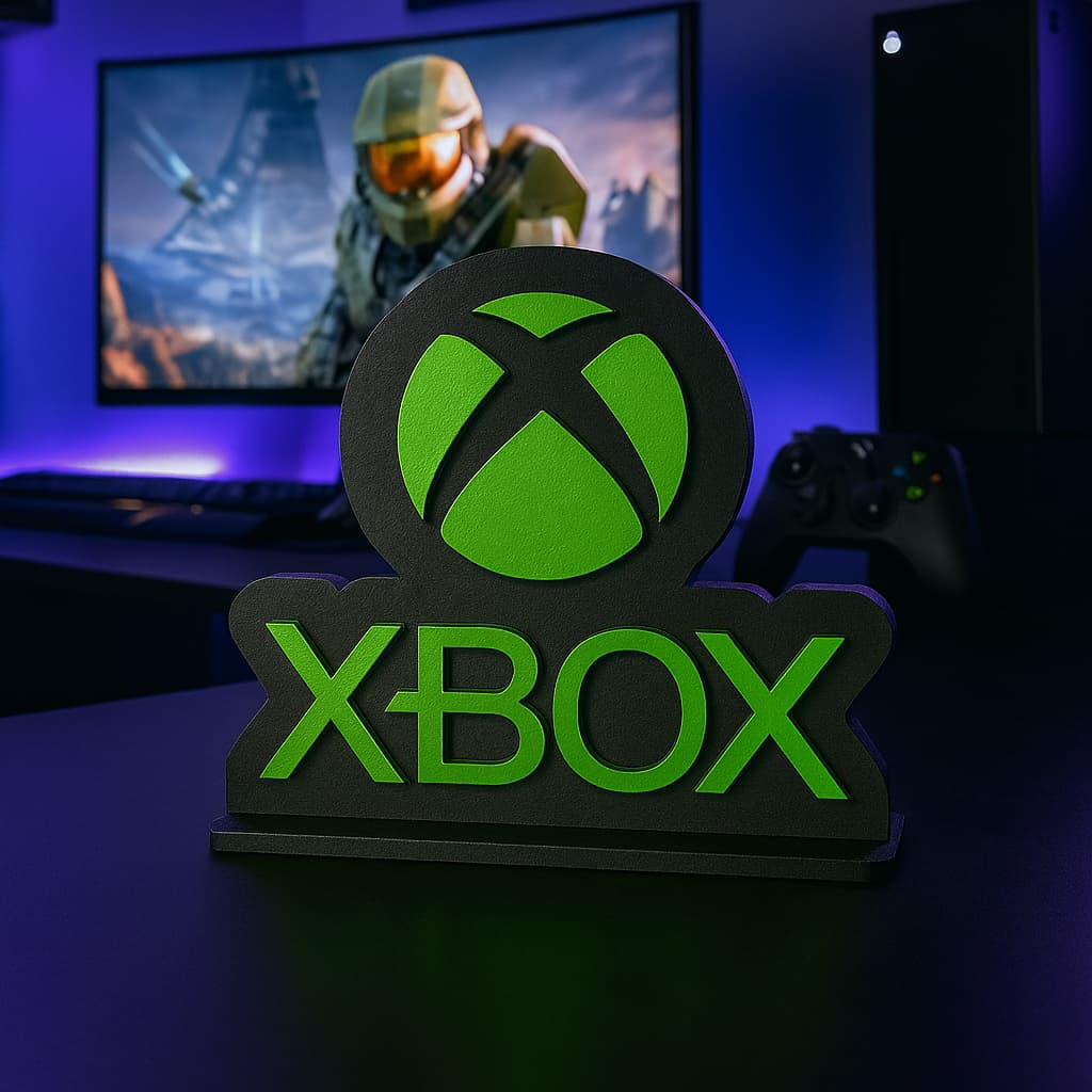 Letreiro Placa Decorativa Gamer Símbolo Geek Xbox Para Setup Gamer