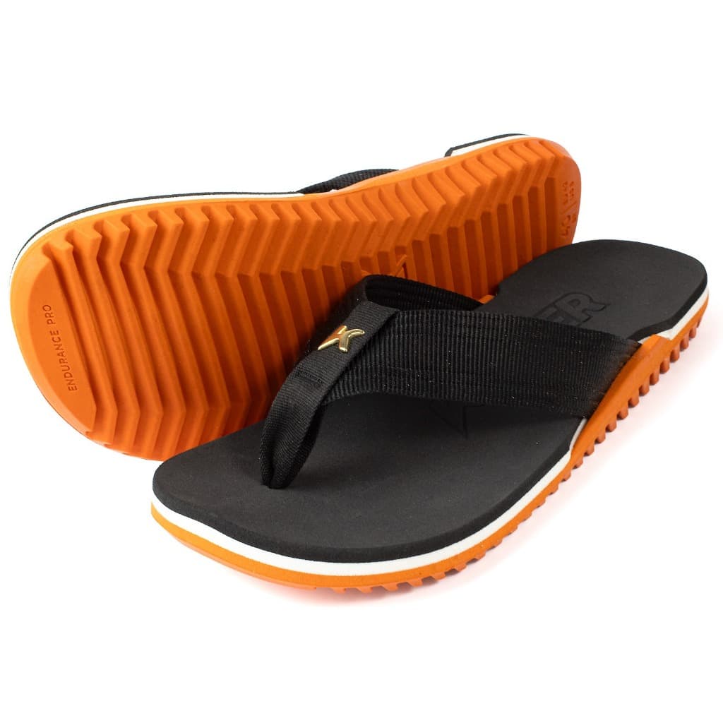 Chinelo Sandalia Kenner Masculino Nk6 Pro Preto e Laranja