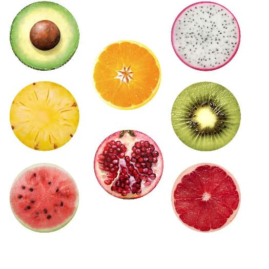 Kit com 8 peças de porta copos de frutas tropicais varios modelos animes