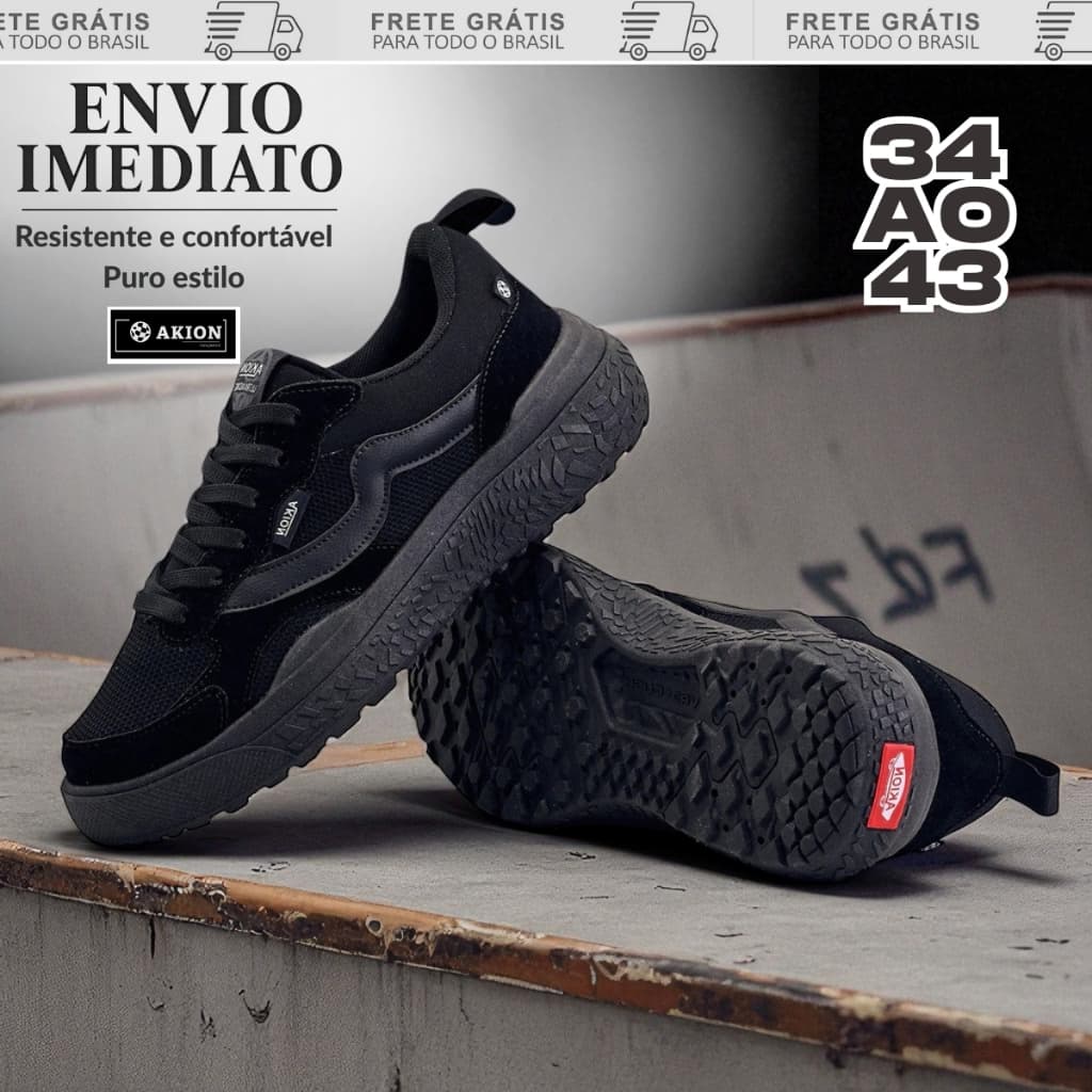 Tênis Neo Akion Urban Street Unissex 34-43 Confortável e Elegante Solado Antiderrapante Casual
