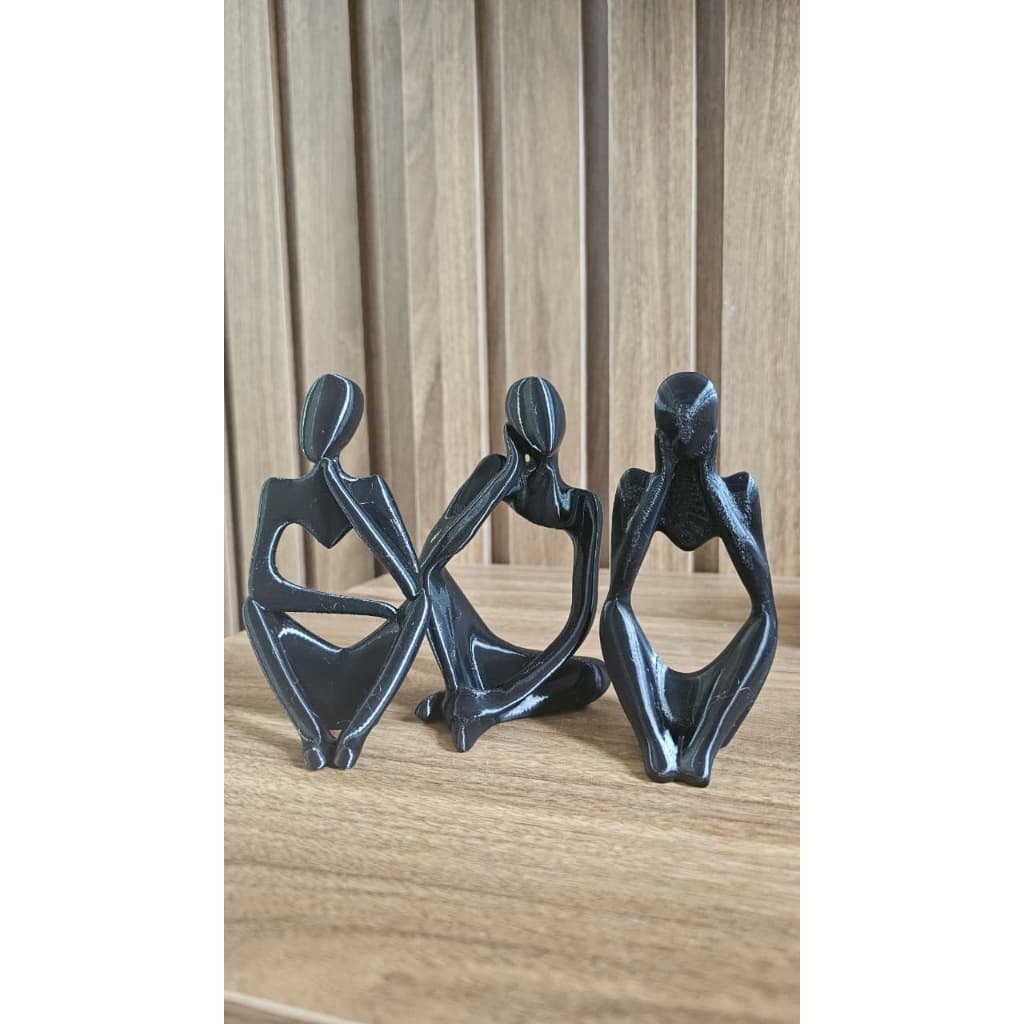 Trio Estátua Pensador Escultura - Decoração de Sala, Estátuas Decorativas, Decoração para Casa
