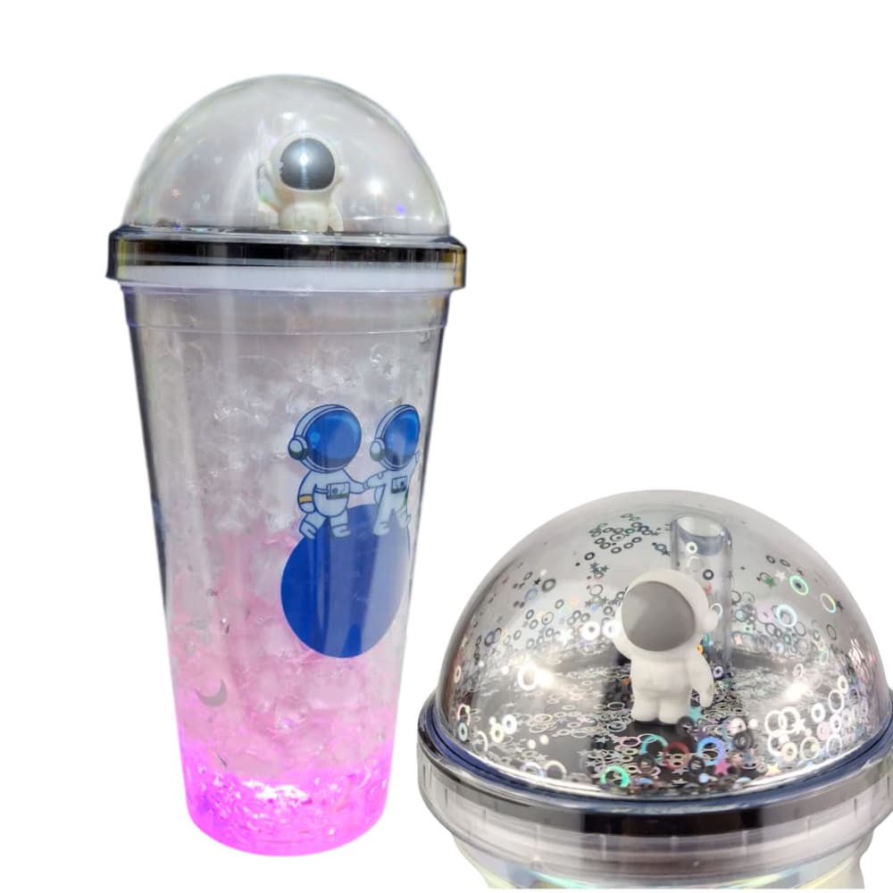 COPO 400ML COM CANUDO - ASTRONAUTA