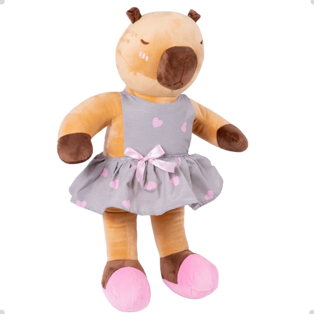 Xuxão Capivara Lola 75cm Pelúcia Gigante Vestido Removível