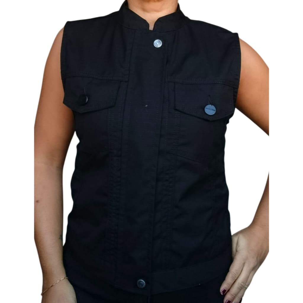 Colete Feminino Gola Padre Rip Stop Pross Jeans Motociclista