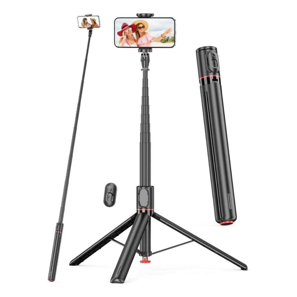 Tripé Selfie TT01 Stick 3 Em 1 Com Controle Bluetooth E Abertura Automática Mini, Extensível E Portátil, Suporte Univers